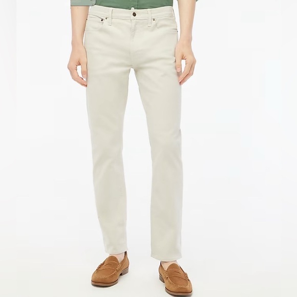 J Crew Factory Straight-fit garment-dyed five-pocket pant Stone 38/32 NWT BW460 - Picture 1 of 12